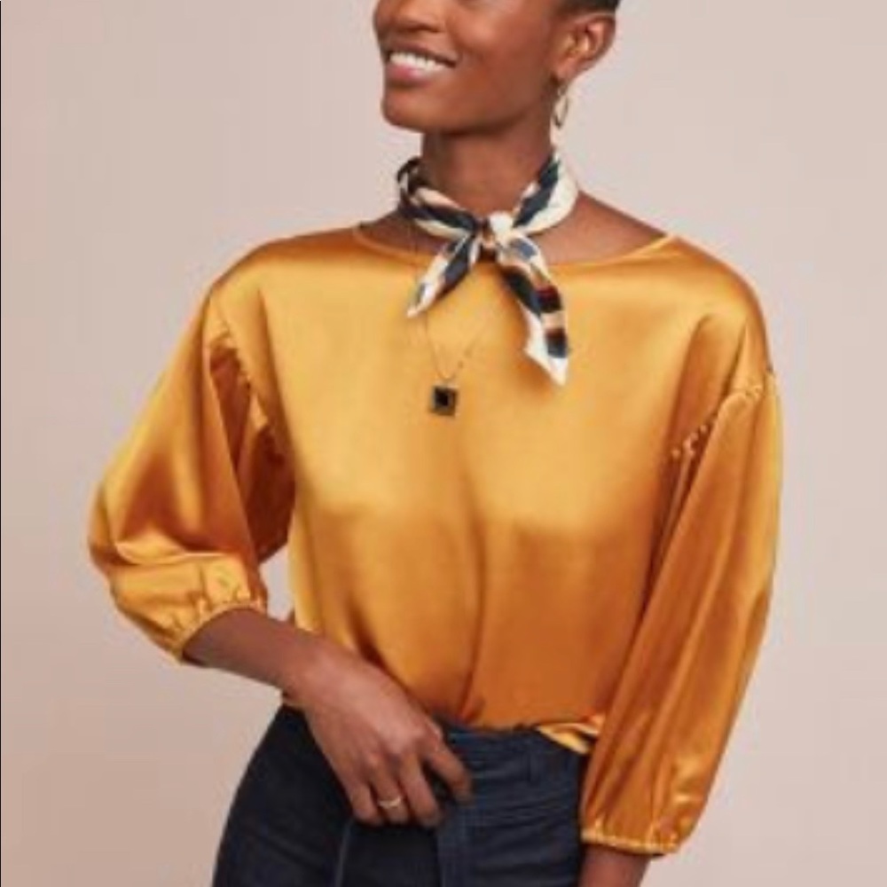 Anthropologie satin blouse